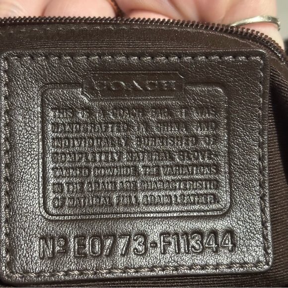 Y2K Vintage Rare Brown Hobo Shoulder Purse C Logo Two Tone Leather Canvas Bag - Picture 15 of 16